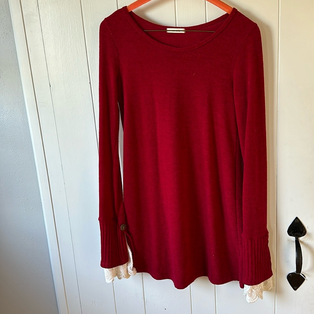 Red sweater dress
